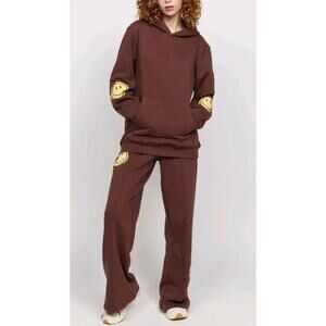 Samii Ryan XL Smiley Straight Leg Swestpants Hoodie Set